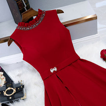 Simple Red Hoco Dress Short Homecoming Dresses HZ1023